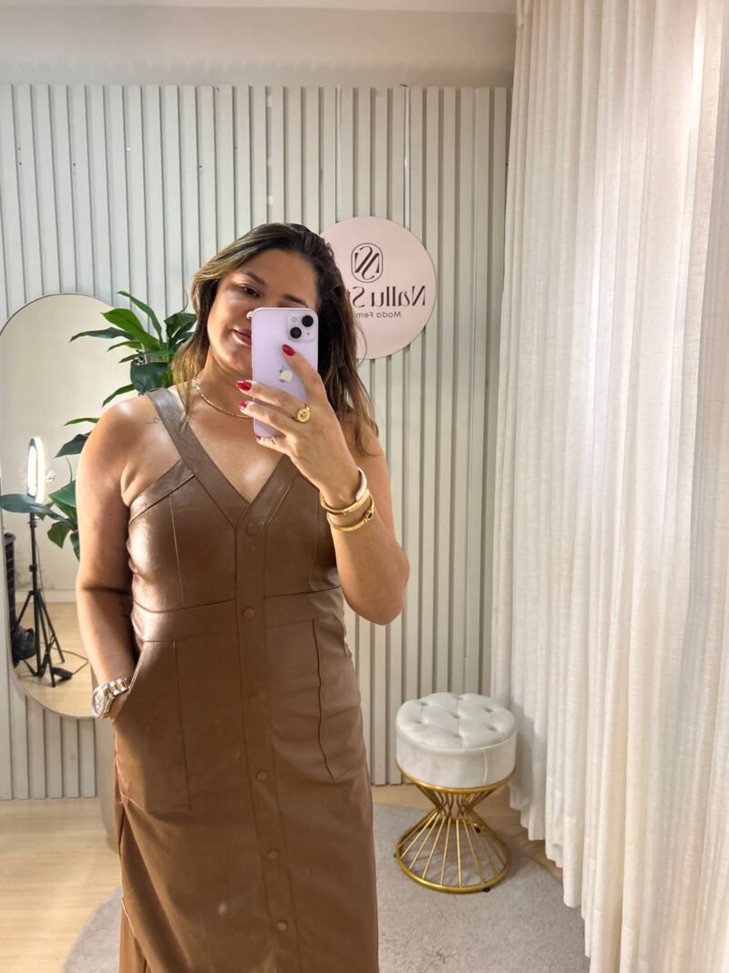 Vestido Couro Ecológico Alessandra - Image 4